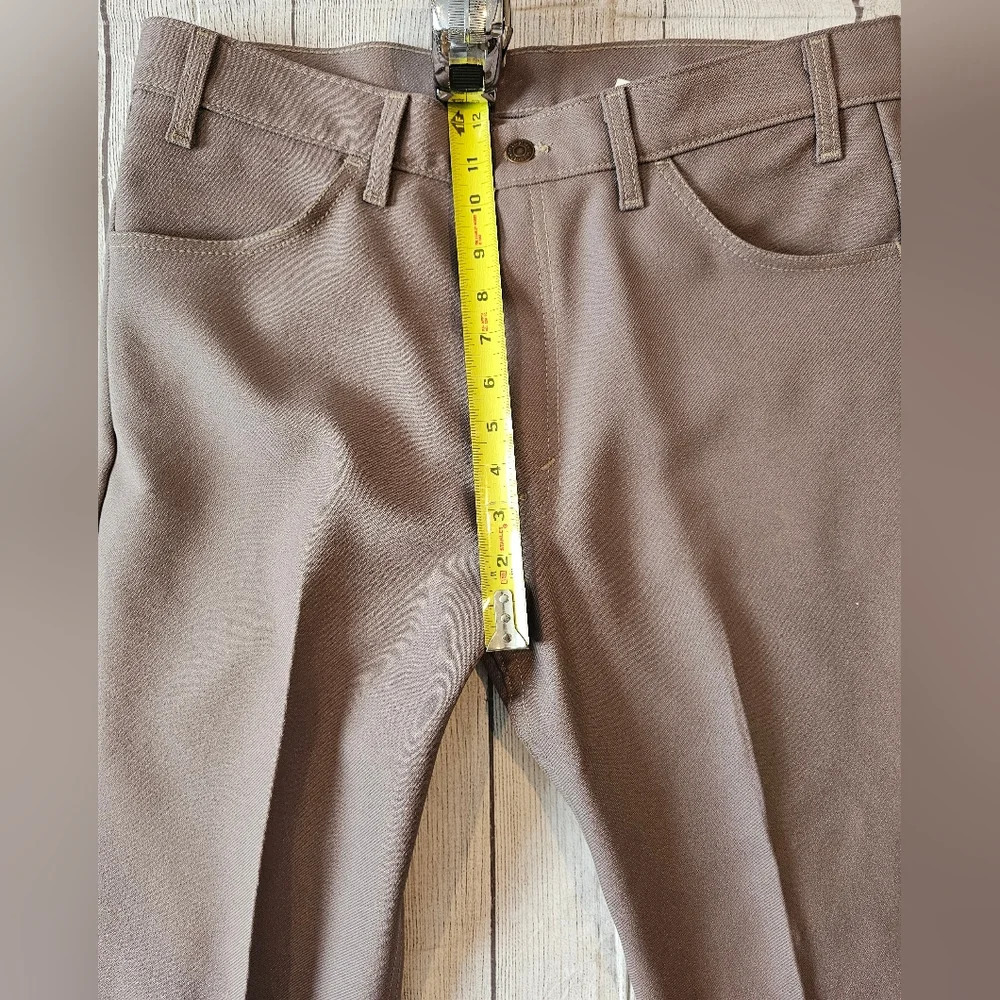 SOLD Levi's Men's Vintage Made In USA •Size 36x30• Brown Flared Trousers Slacks - Picture 4 of 12